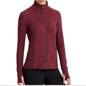 Athleta Burgandy Striated Hope Jacket